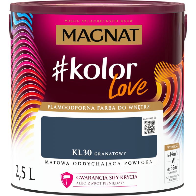 Magnat #kolorLove KL30 granatblå farve 2,5 l