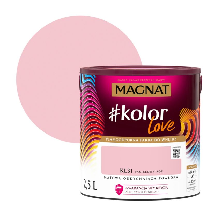 Magnat #kolorLove farve KL31 pastelrosa 2,5 l