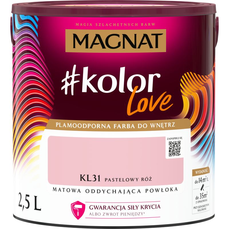 Magnat #kolorLove farve KL31 pastelrosa 2,5 l