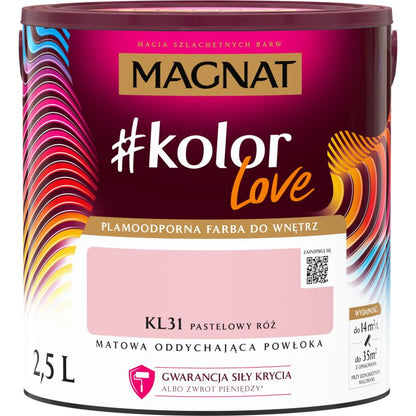 Magnat #kolorLove farve KL31 pastelrosa 2,5 l