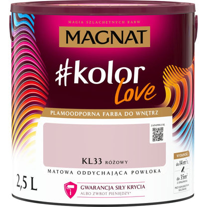Magnat #kolorLove KL33 farve i pink 2,5 l