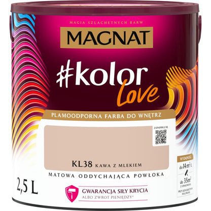 Magnat #kolorLove farve KL38 kaffe med mælk 2,5 l
