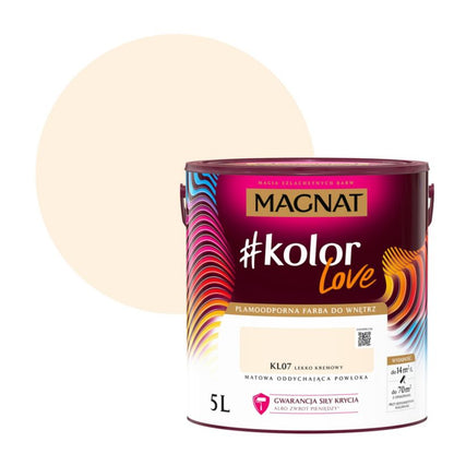 Magnat #kolorLove KL07 let cremefarvet pletbestandig vægmaling 5 l