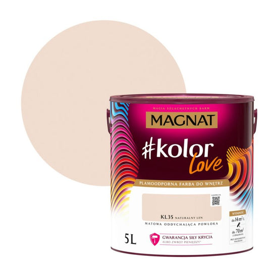 Plamemodstandsdygtig farve Magnat #kolorLove KL35 naturlig hør 5 l