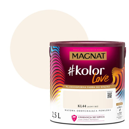 Plamuresistent farve Magnat #kolorLove KL44 lys beige 2,5 l