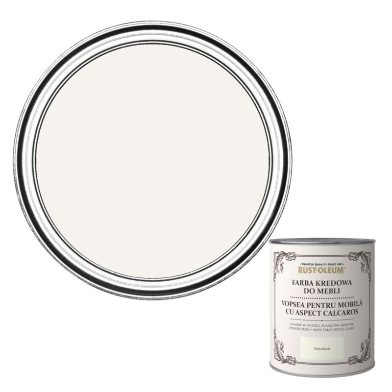 Rust-Oleum kredmaling til møbler i hvid kridt 0,75 l