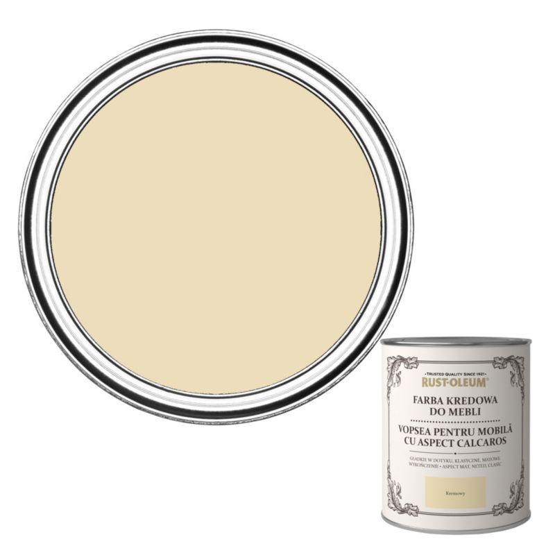 Rust-Oleum kredmaling til møbler i creme, 0,75 l