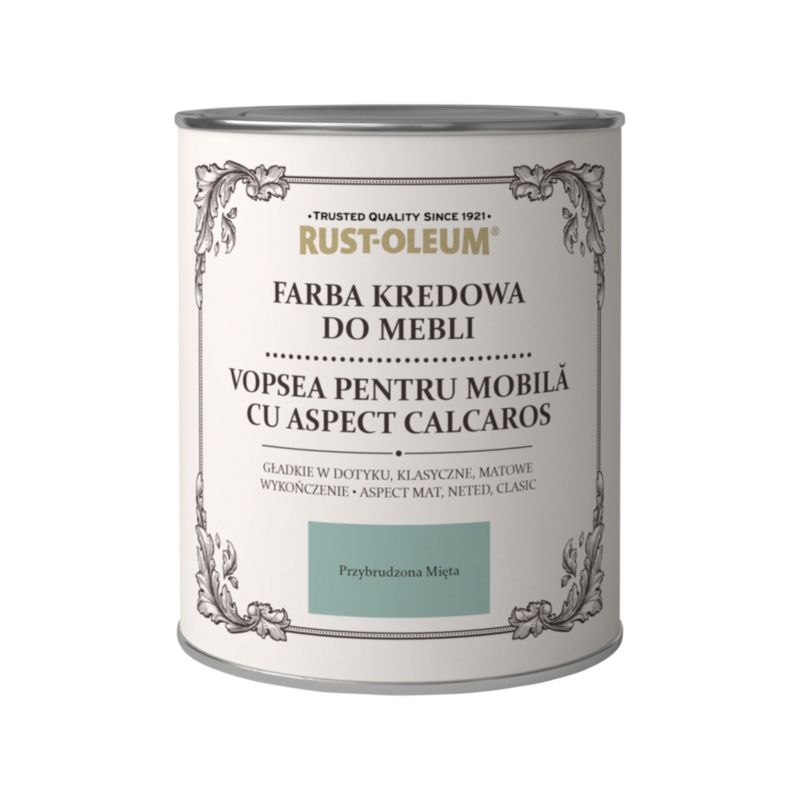 Rust-Oleum kredmaling til møbler i patineret mint, 0,75 l