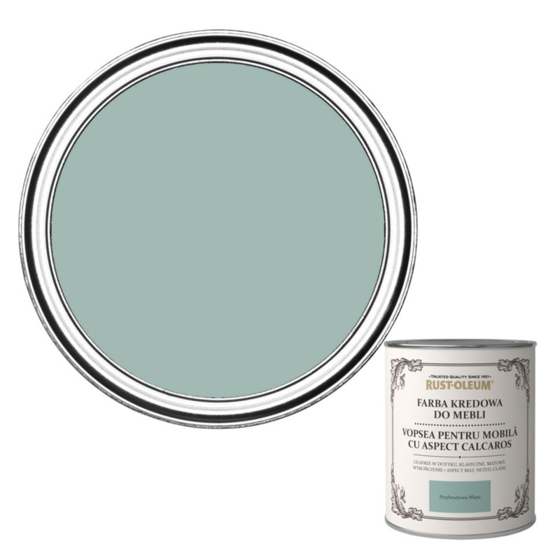 Rust-Oleum kredmaling til møbler i patineret mint, 0,75 l