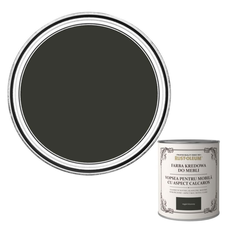 Rust-Oleum kredmaling til møbler i kulsort 0,125 l