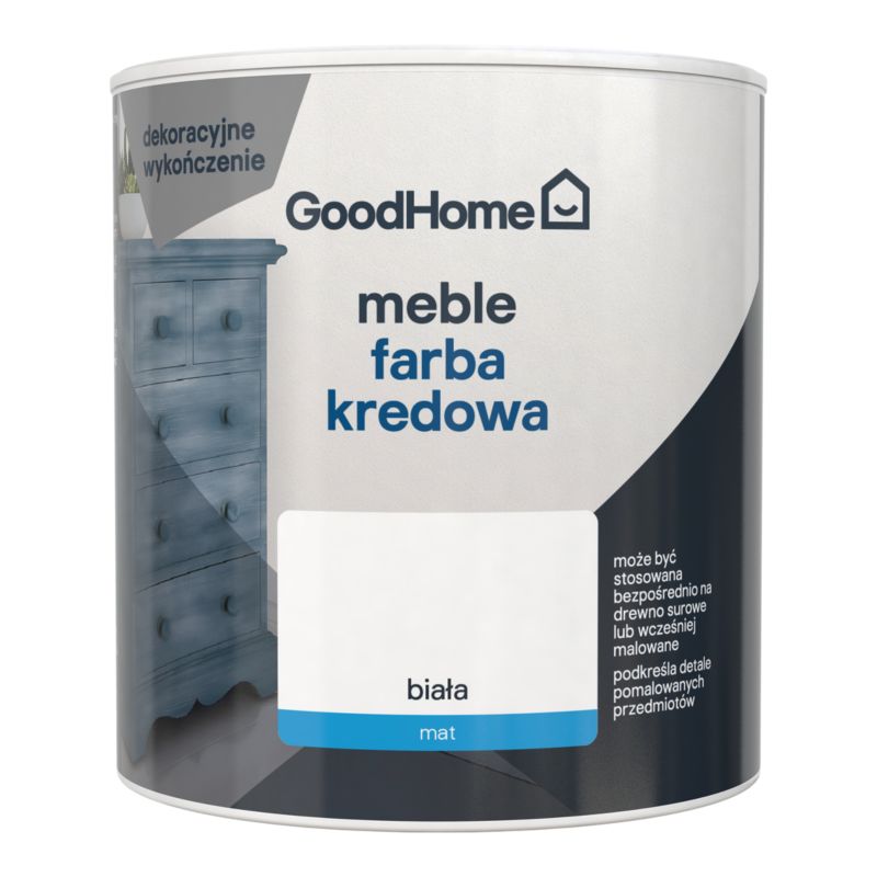 GoodHome Reno kridtmaling hvid 0,5 l