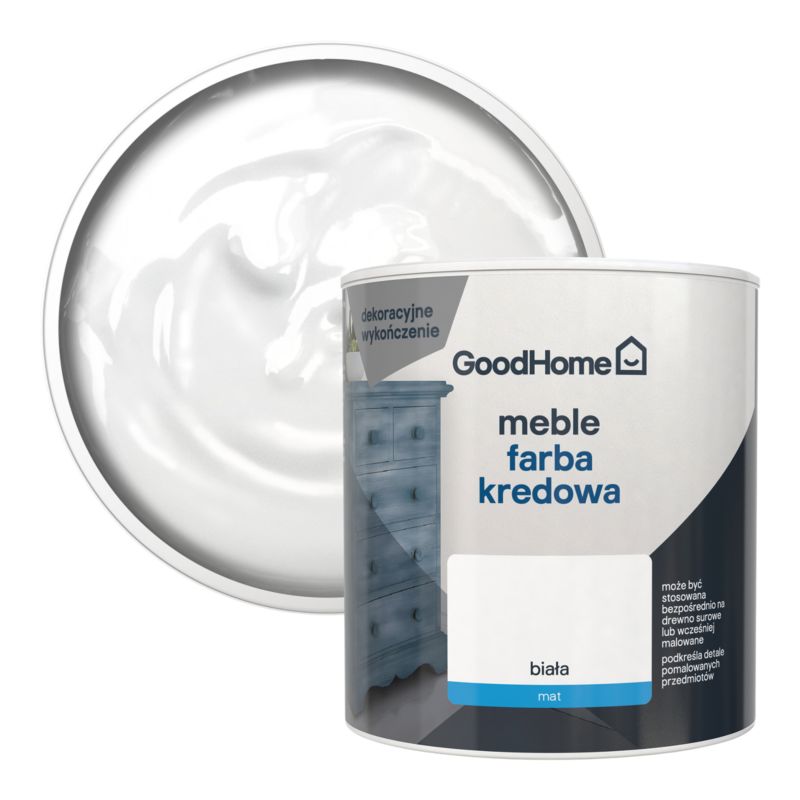 GoodHome Reno kridtmaling hvid 0,5 l
