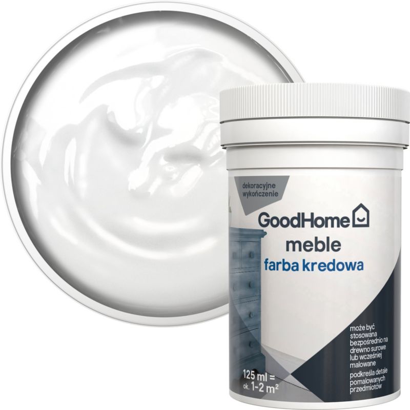 GoodHome Reno kridtmaling hvid 125 ml