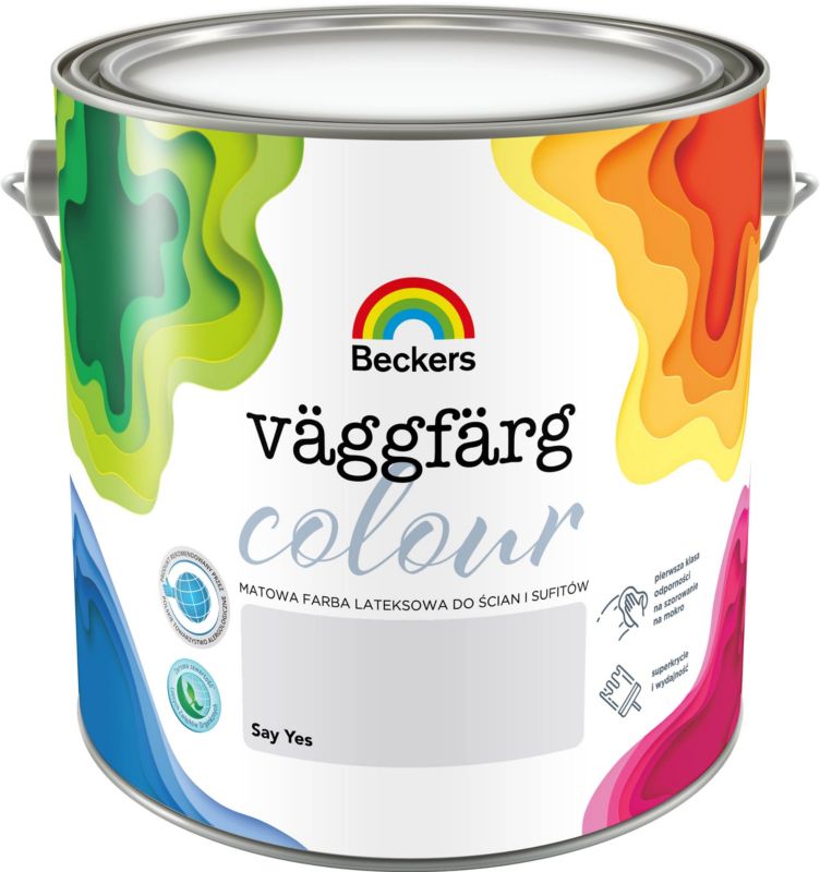 Latexmaling Beckers Vaggfarg Colour say yes 2,5 l