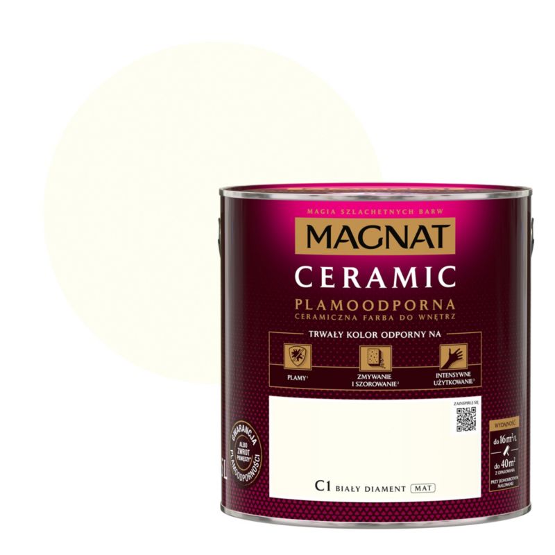 Magnat Ceramic C1 maling hvid diamant 2,5 l