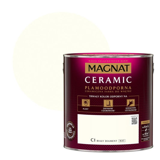 Magnat Ceramic C1 maling hvid diamant 2,5 l