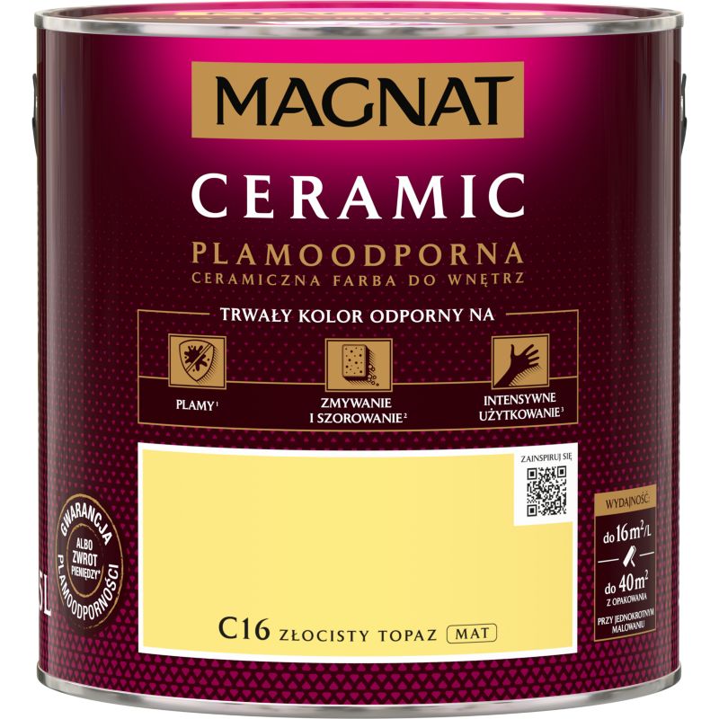 Magnat Ceramic C16 maling i farven gylden topas 2,5 l