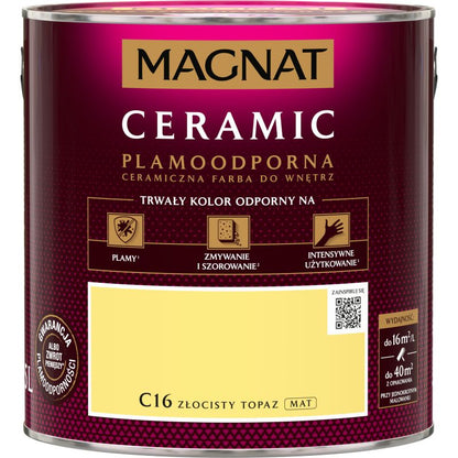 Magnat Ceramic C16 maling i farven gylden topas 2,5 l