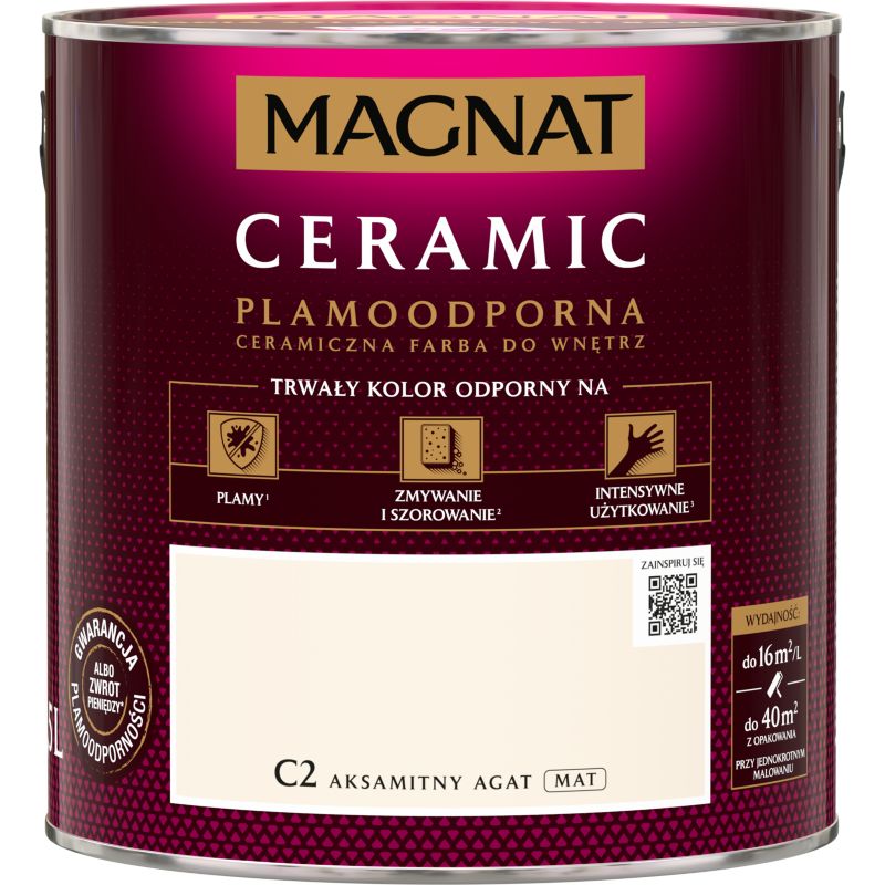 Magnat Ceramic C2 maling i farven fløjlsagtig agat 2,5 l