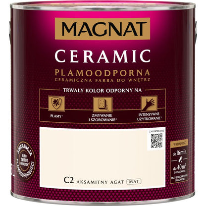 Magnat Ceramic C2 maling i farven fløjlsagtig agat 2,5 l