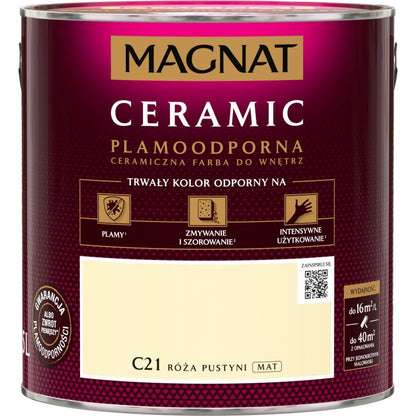 Magnat Ceramic C21 maling i farven ørkenrose 2,5 l