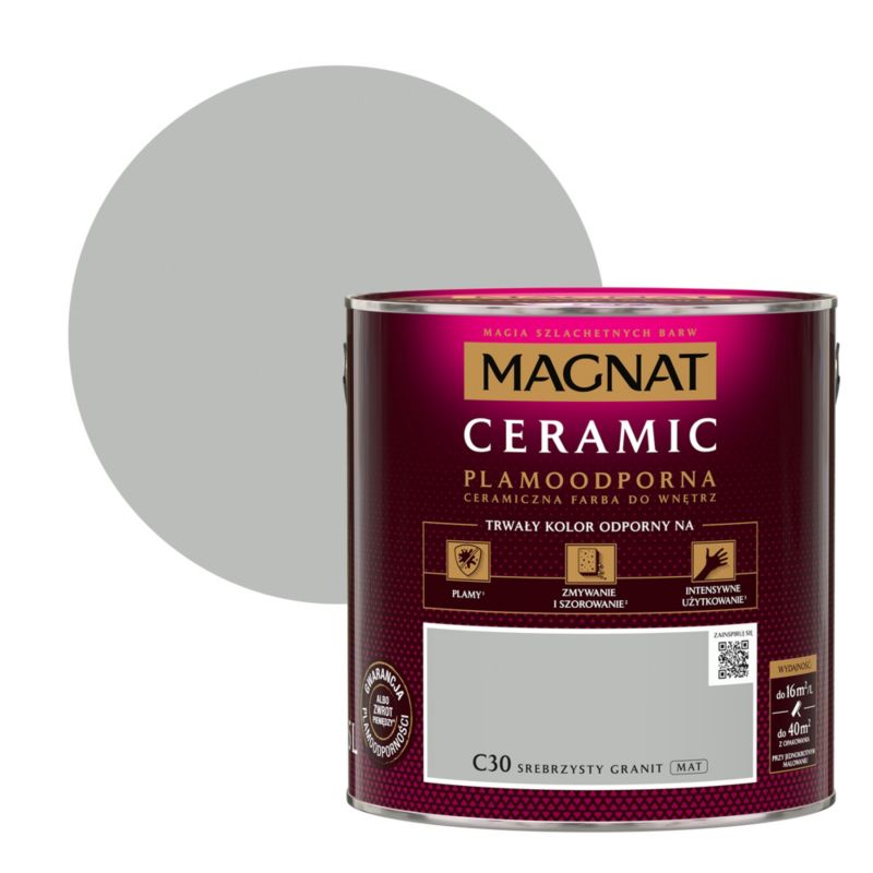 Magnat Ceramic C30 maling i sølvgranit, 2,5 l