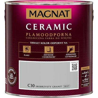 Magnat Ceramic C30 maling i sølvgranit, 2,5 l