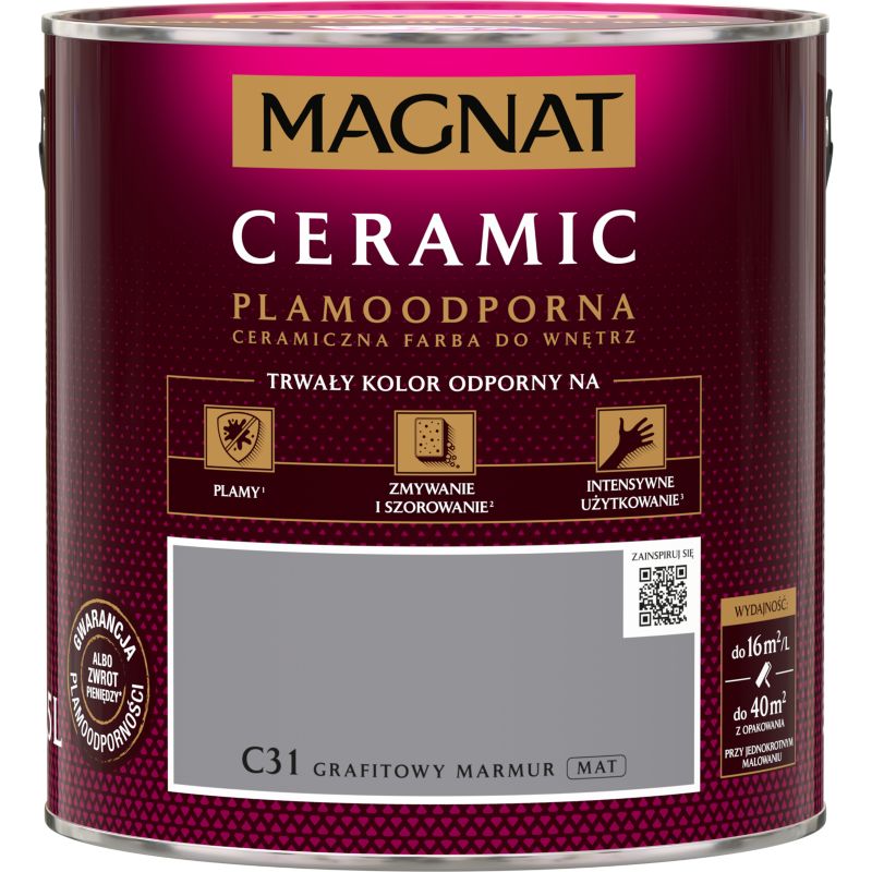 Magnat Ceramic C31 grafit-marmor maling 2,5 l