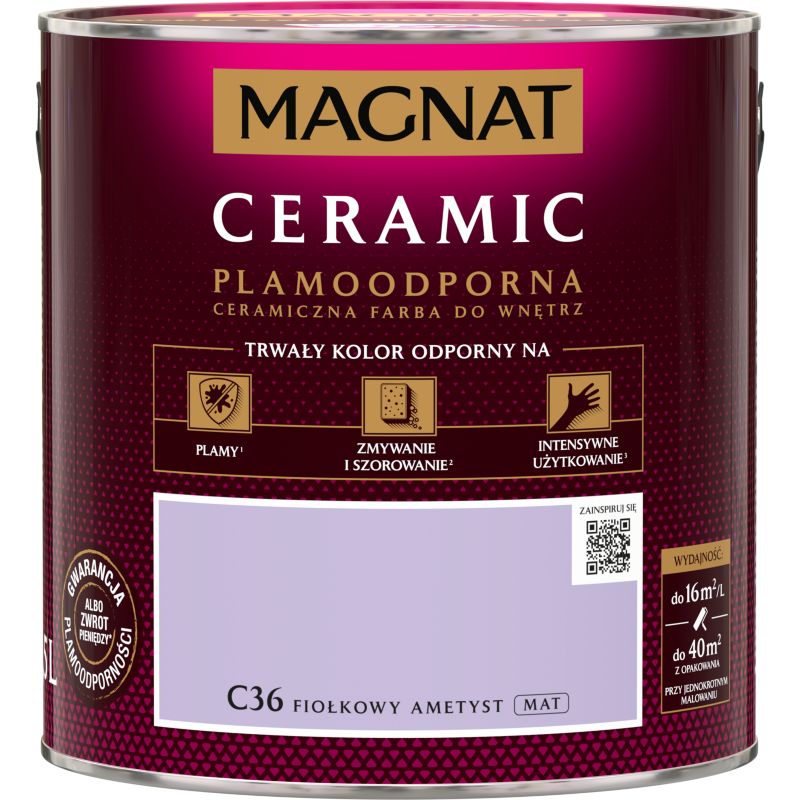 Magnat Ceramic C36 maling i farven viol ametyst 2,5 l