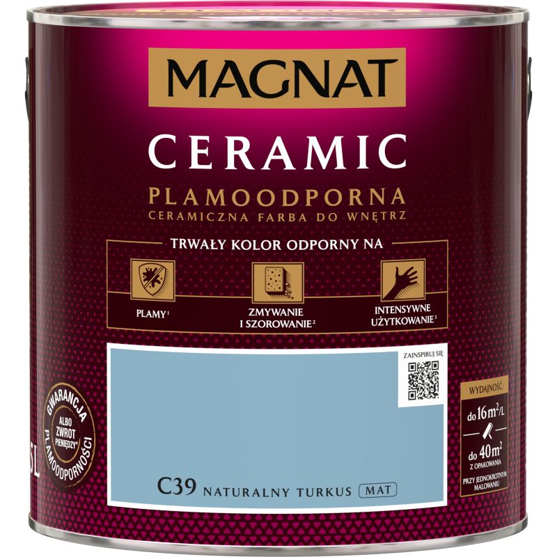 Magnat Ceramic C39 maling i naturlig turkis 2,5 l