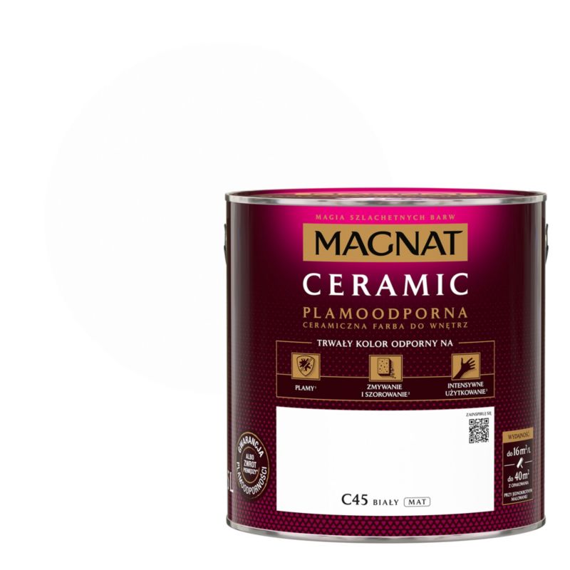 Magnat Ceramic C45 hvid maling 2,5 l