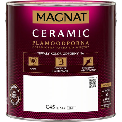 Magnat Ceramic C45 hvid maling 2,5 l