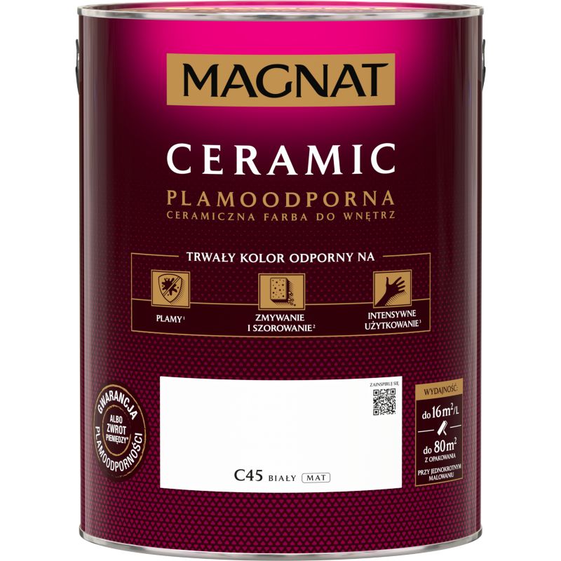 Magnat Ceramic C45 hvid maling 5 l