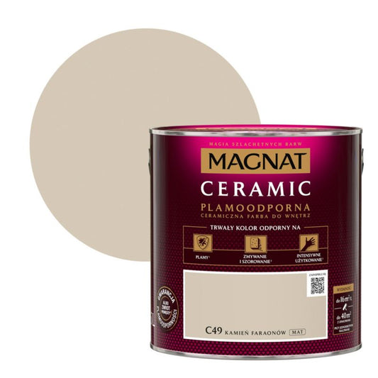 Magnat Ceramic C49 maling i farven Faraos sten 2,5 l