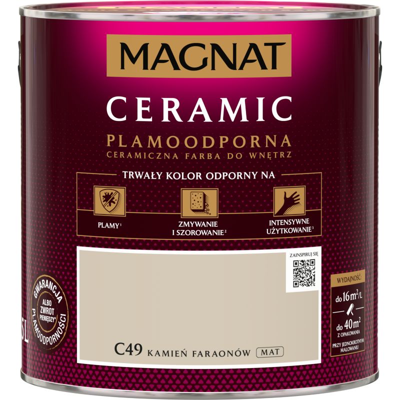 Magnat Ceramic C49 maling i farven Faraos sten 2,5 l