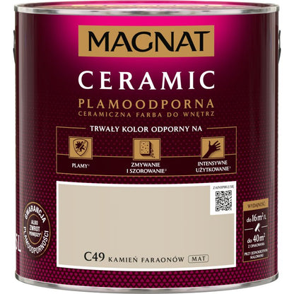 Magnat Ceramic C49 maling i farven Faraos sten 2,5 l