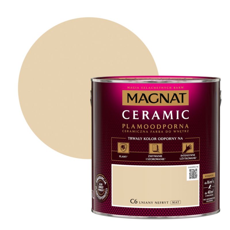 Magnat Ceramic C6 maling i farven hørgrøn nefrit 2,5 l
