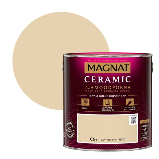 Magnat Ceramic C6 maling i farven hørgrøn nefrit 2,5 l