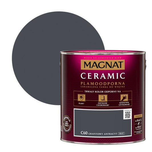 Magnat Ceramic C60 maling i grafit-antracit, 2,5 l