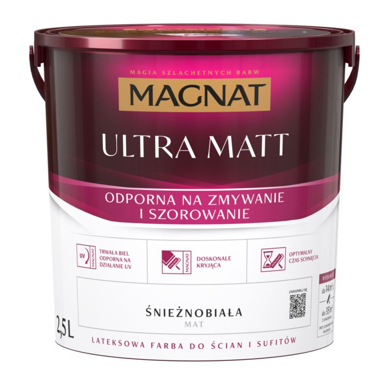Magnat Ultra Matt maling snehvid 2,5 l