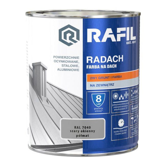 Rafil Radach tagmaling i grå vinduesfarve RAL7040 0,75 l
