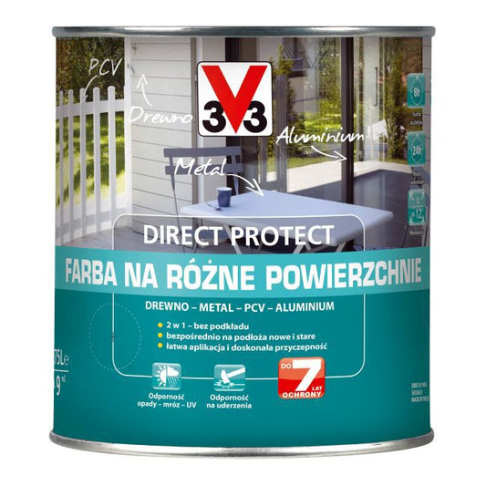 V33 Direct Protect universalmaling hvid 0,75 l