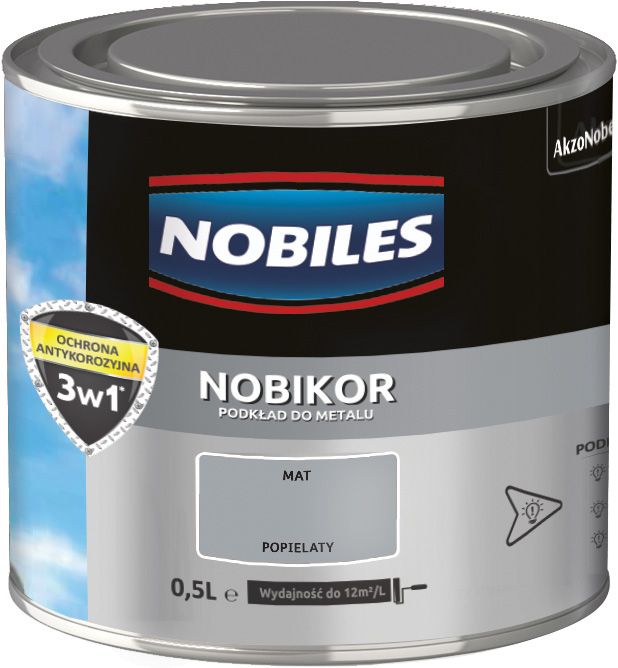 Nobiles Nobikor grunder maling i mat-grå 0,5 l