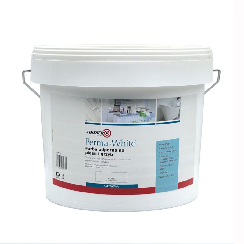 Skimmelsvampmaling 10 Liter Satin Hvid