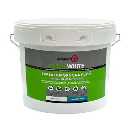 Skimmelsvampmaling 10 Liter Satin Hvid