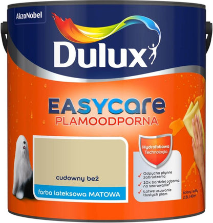 Dulux EasyCare pletresistent maling i farven vidunderlig beige 2,5 l
