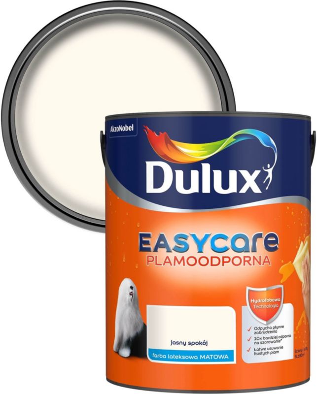 Dulux EasyCare pletresistent maling i farven Lys Ro 5 l