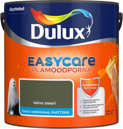 Dulux EasyCare pletafvisende maling i skovgrøn, 2,5 l