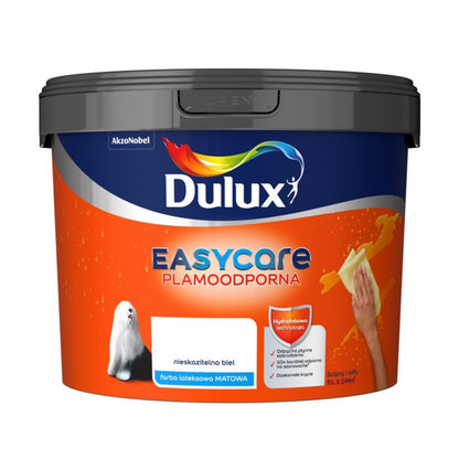 Dulux EasyCare pletresistent maling i ren hvid 9 l