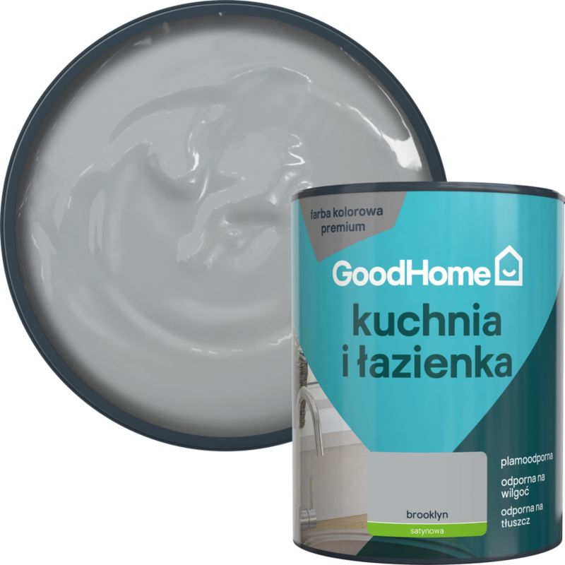 GoodHome Brooklyn pletresistent maling til køkken og badeværelse 1 l